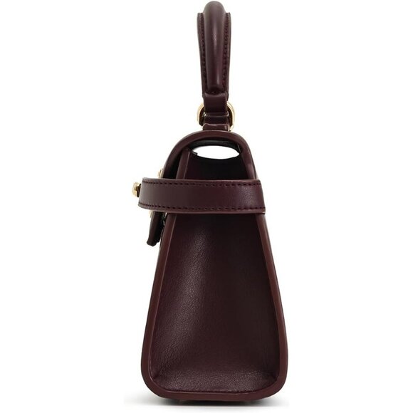 ⚡Jw Pei Women Deep Burgundy Vegan Leather Elegant Sustainable Top Handle Bag - Picture 4 of 6